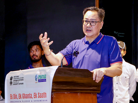 Rijiju challenges Congress with questions ahead of INDIA bloc's Ramlila Maidan rally