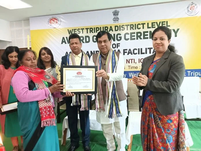 Five ASHA workers and three ASHA facilitators from West Tripura district Felicitates