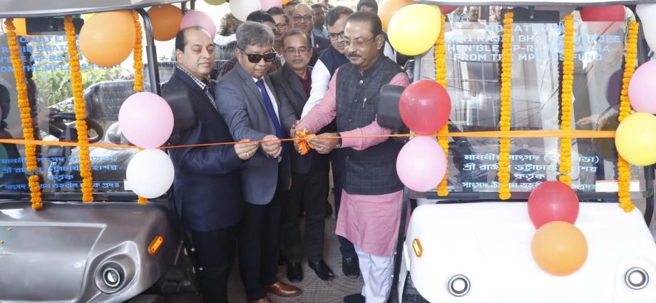 MP Rajib Bhattacharjee donates Two electric golf carts worth Rs. 12 lakh to GBP Hospital