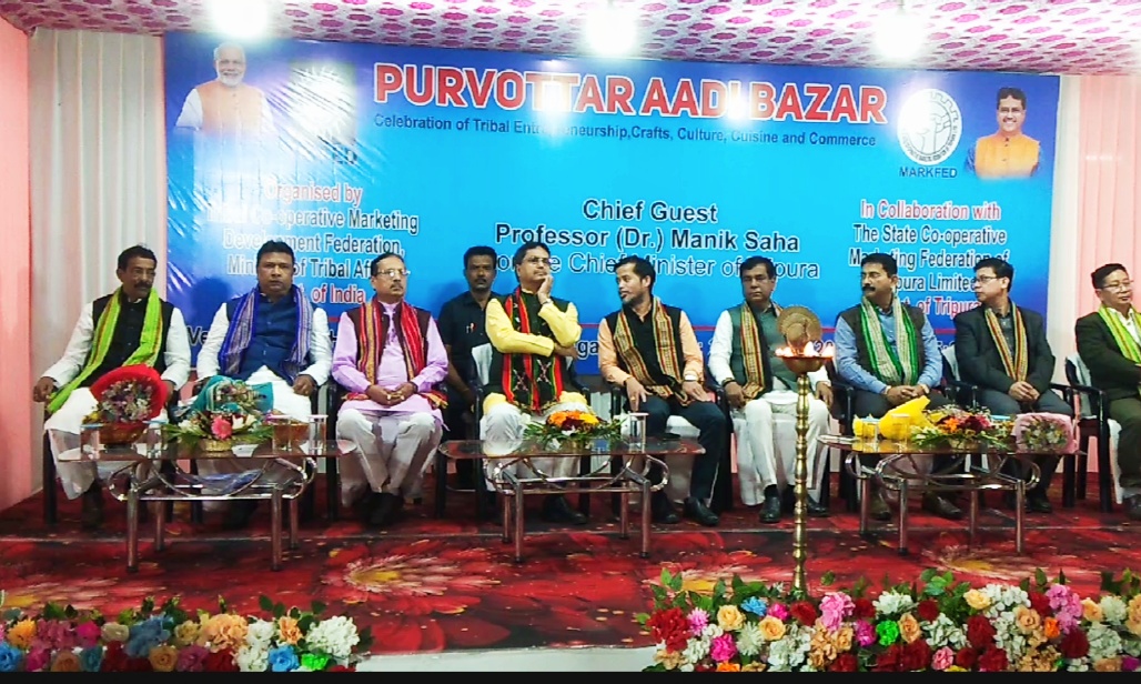 Chief Minister Dr. Manik Saha inaugurates Purvottar Adi Bazar