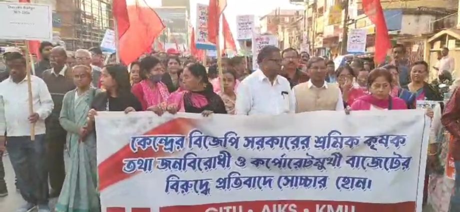 CITU stages protest against central govt’s alleged financial policies