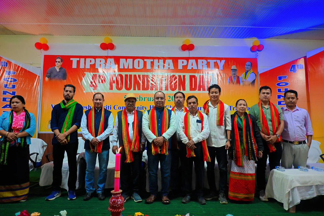 Tipra Motha Lefunga Block Committee celebrated the 4th foundation