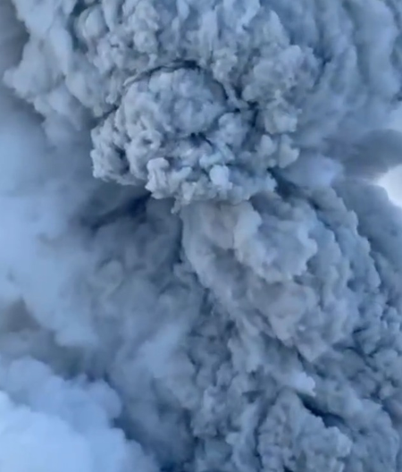 Red Alert Issued as Russia's Klyuchevskoy Volcano Erupts Intensely