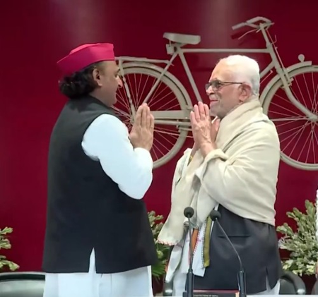 INDIA Bloc VP Candidate Justice Reddy Receives SP, Congress Support in Lucknow