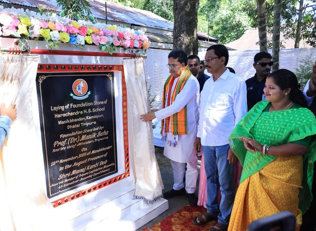 CM Manik Saha inaugurates ₹207 cr projects in Dhalai