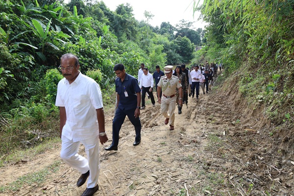 Governor Indra Sena Reddy visits remote border village in Dhalai