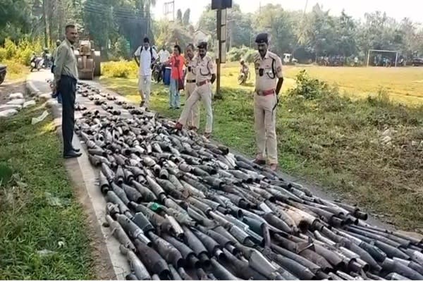 Tripura Police destroy 410 modified silencers in noise crackdown