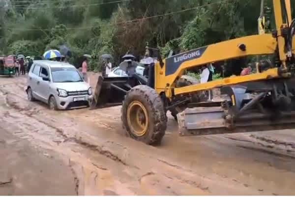 Rain cripples Agartala–Khowai highway, traffic hit