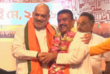Amit Shah Announces Suvendu Adhikari as Next West Bengal Chief Minister