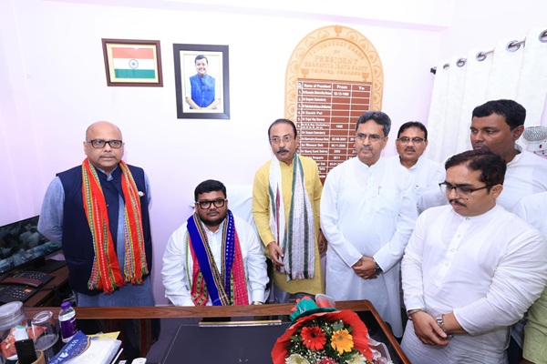 Abhishek Debroy Takes Charge as Tripura BJP Chief