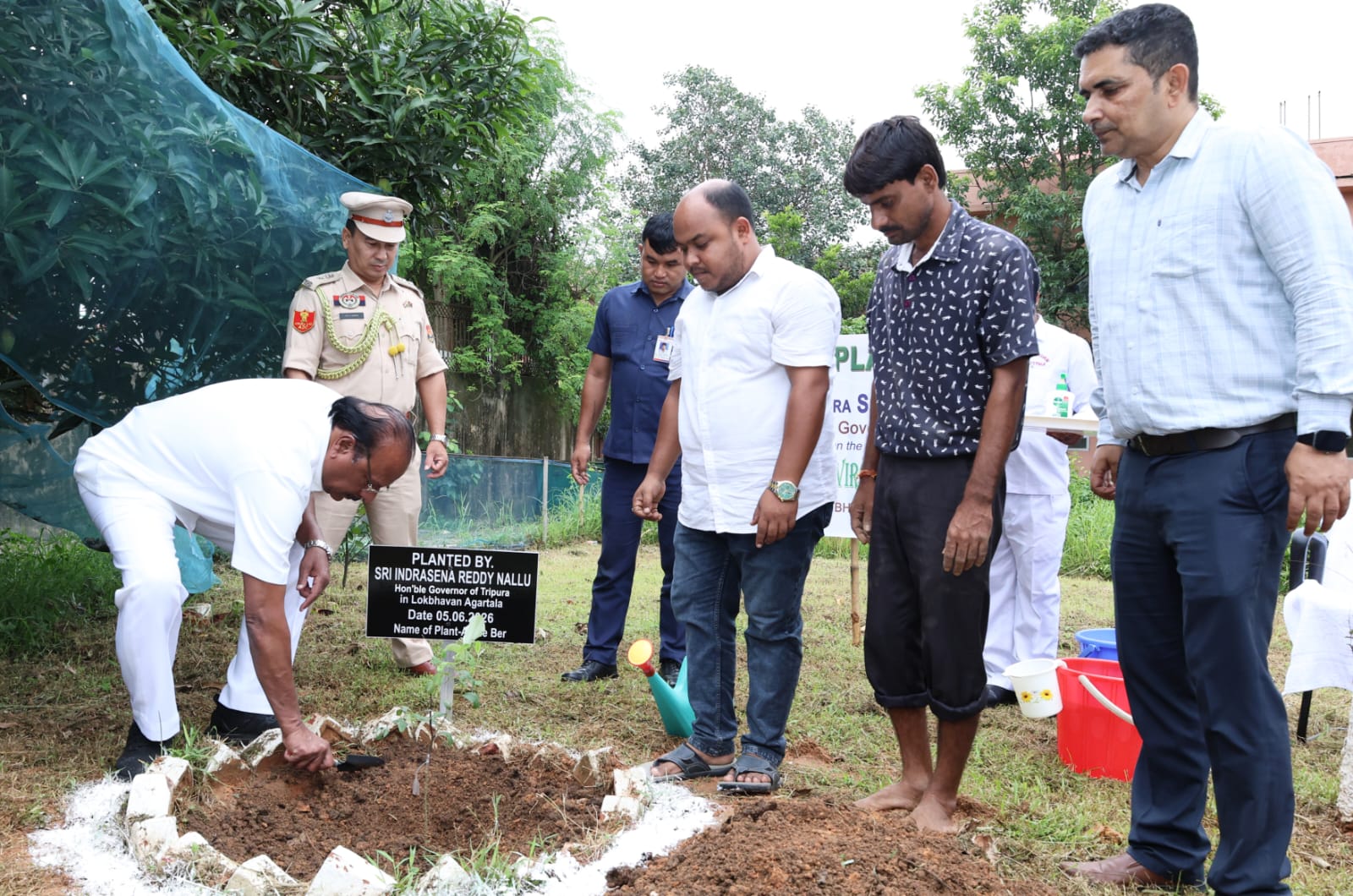 Tripura Governor plants sapling on World Environment Day