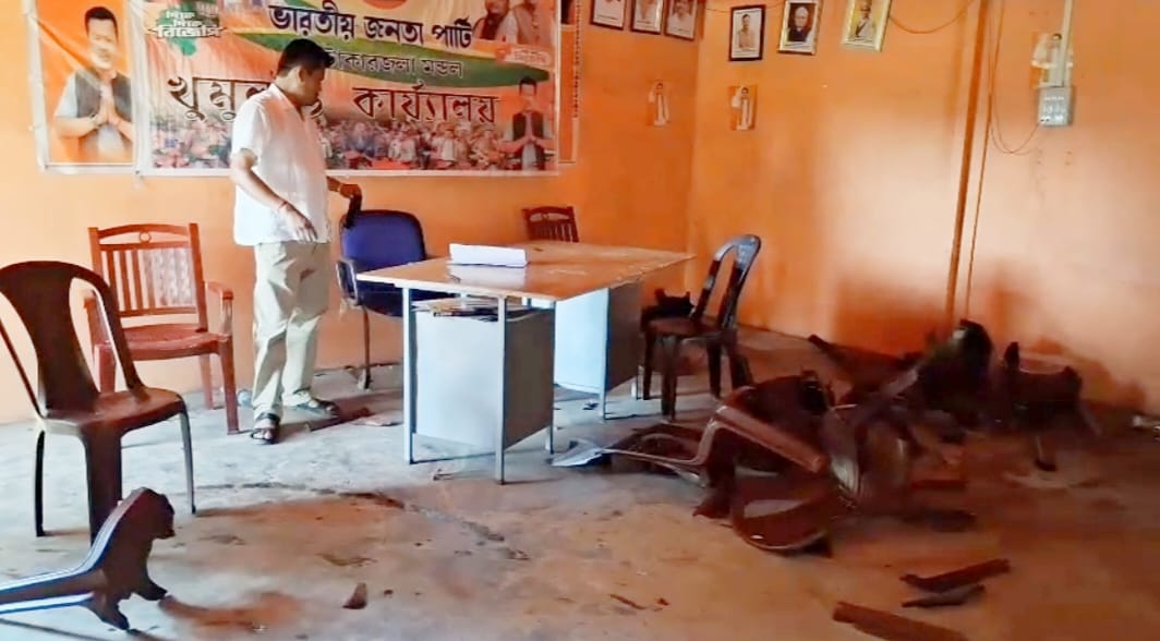 BJP Office Attacked in Khumulwng