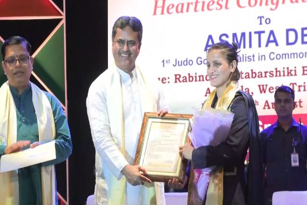 Tripura Honours Judoka Asmita Dey With Rs 10 Lakh, Land Allotment