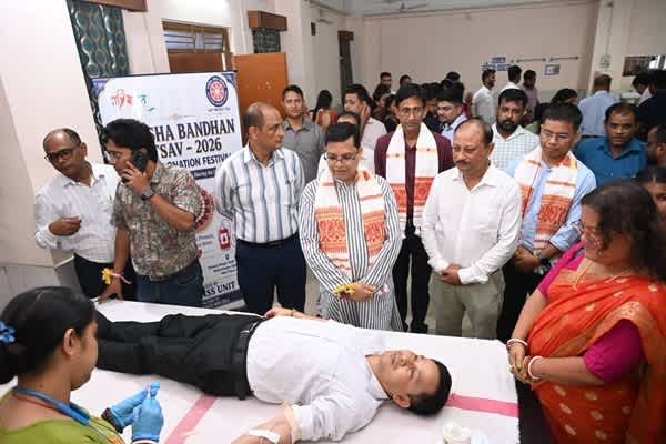 Rebati Tripura Donates Blood in Agartala