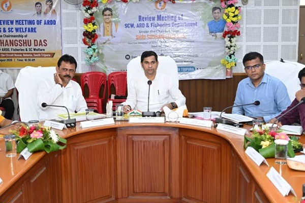 Sudhangshu Das Reviews Welfare Schemes in South Tripura