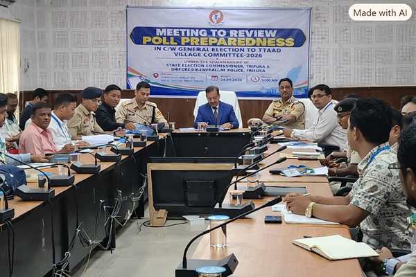 SEC reviews North Tripura arrangements ahead of September 28 VC polls