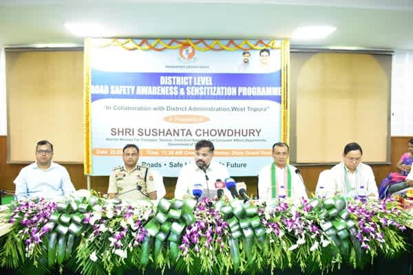 Tripura Steps Up Road Safety Drive, Calls for Greater Public Responsibility