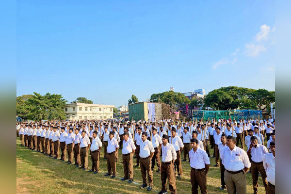 RSS organises route marches across Tripura's eight districts to mark centenary