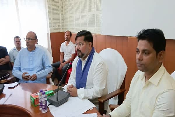 Durga Puja preparations reviewed in Jirania, focus on peace and security