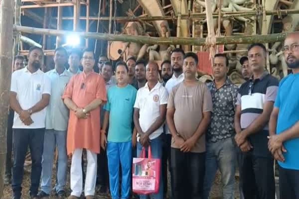 Srimantapur gears up for Durga Puja with Somnath-inspired mandap