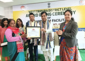 Five ASHA workers and three ASHA facilitators from West Tripura district Felicitates
