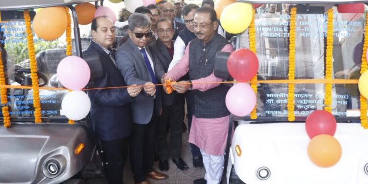 MP Rajib Bhattacharjee donates Two electric golf carts worth Rs. 12 lakh to GBP Hospital