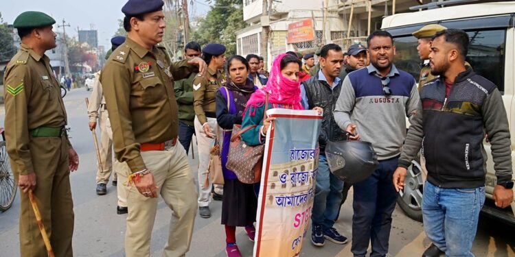 STGT exam candidates stage protest