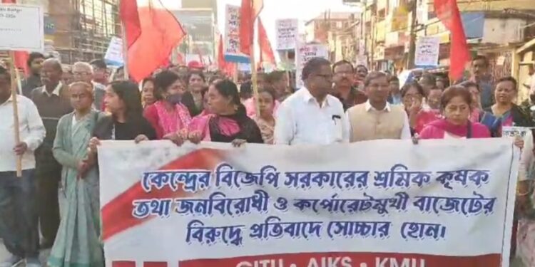 CITU stages protest against central govt’s alleged financial policies