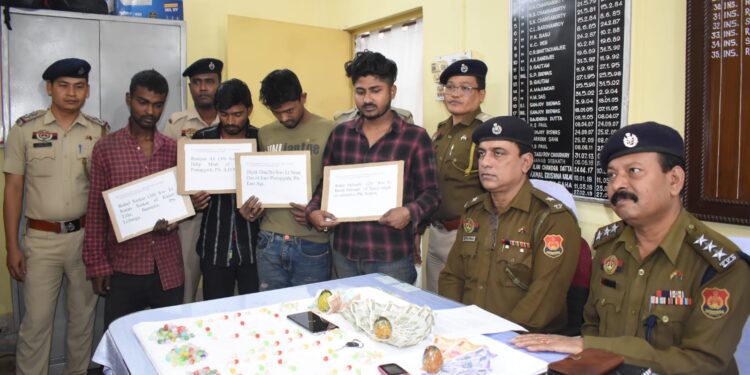 East Agartala Police detains four drug dealers