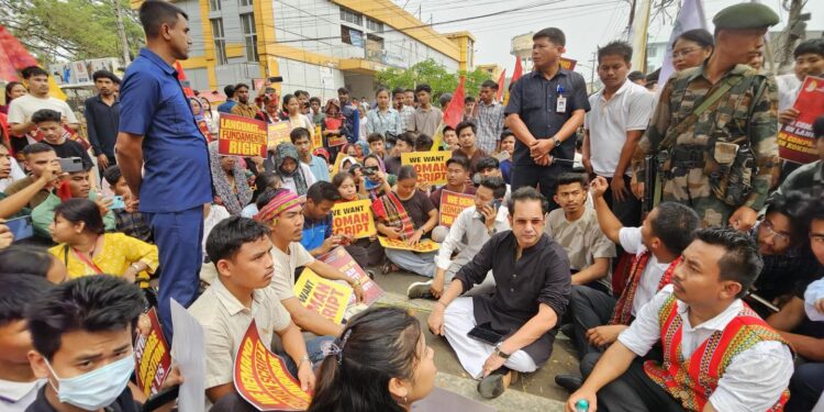 TSF Blocks National Highways Demanding Roman Script for Kokborok