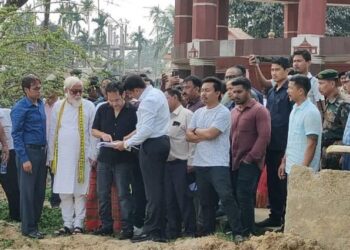 Tipra Motha leader Pradyot Kishore Debbarman visits Chaturdash Devta Temple