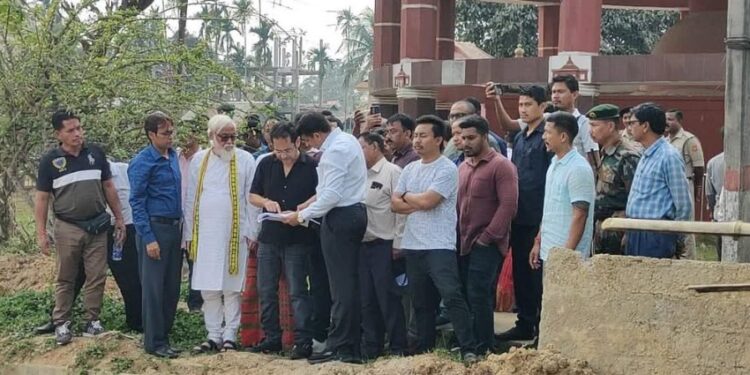 Tipra Motha leader Pradyot Kishore Debbarman visits Chaturdash Devta Temple
