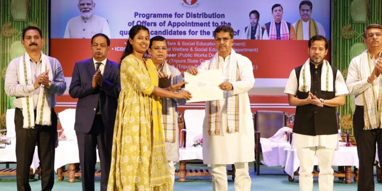Tripura Government Distributes 479 Appointment Letters, Reinforces Commitment to Merit-Based Recruitment