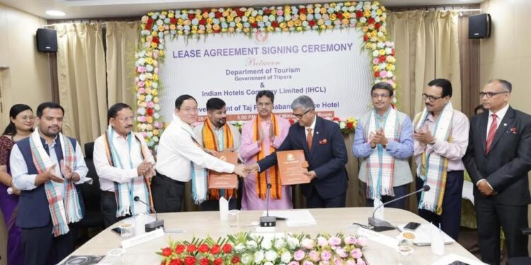 Tripura Tourism Signs Lease Agreement with IHCL to Develop Taj Hotel at Pushpabanta Palace