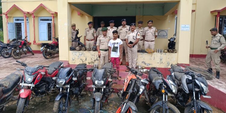 Eight Stolen Motorcycles Recovered in Tripura, Key Accused Absconding