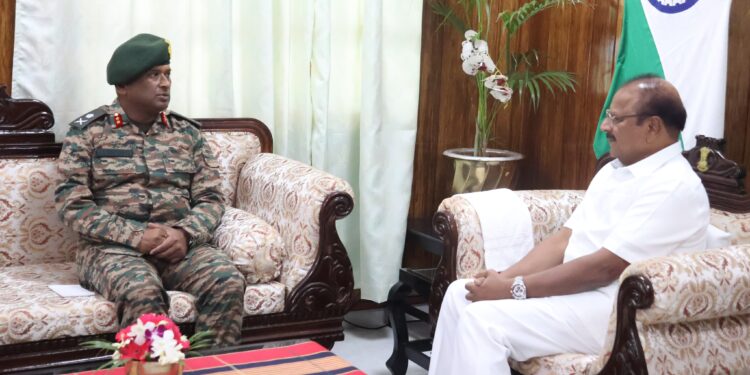 GOC 57 Mountain Division Calls on Tripura Governor at Raj Bhavan