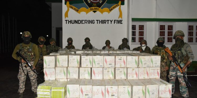 Assam Rifles Seize ₹5.1 Crore Worth of Foreign Cigarettes in Agartala Raid