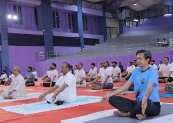 Governor Indra Sena Reddy Nallu Leads 11th International Yoga Day Celebrations at IIT Madras