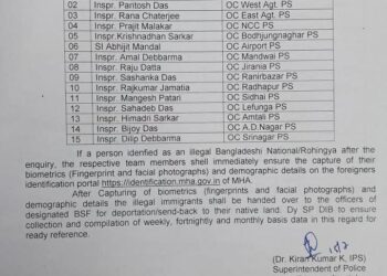 Tripura to Form State-Level Task Force for Detection, Deportation of Illegal Immigrants