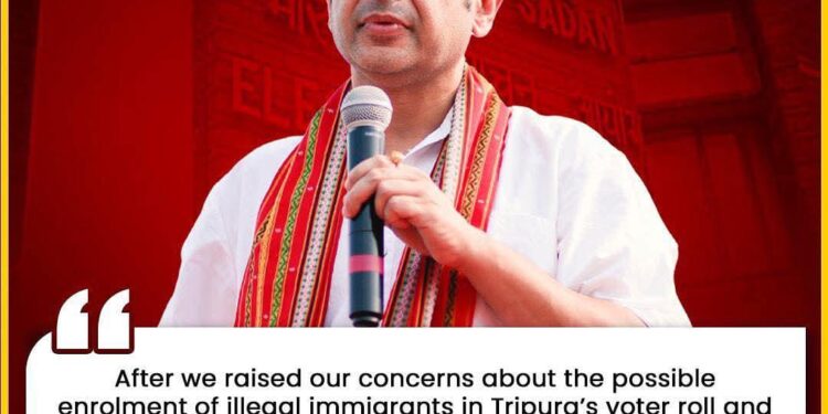 Tipra Motha’s Efforts Lead to ECI Meeting on Illegal Migration on July 23