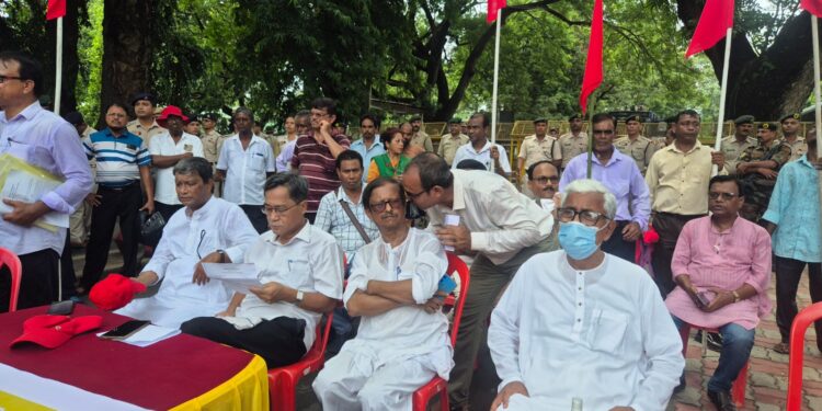 Tripura Matsyajibi Union Marches to Raj Bhavan with 21-Point Charter for Fishermen’s Welfare