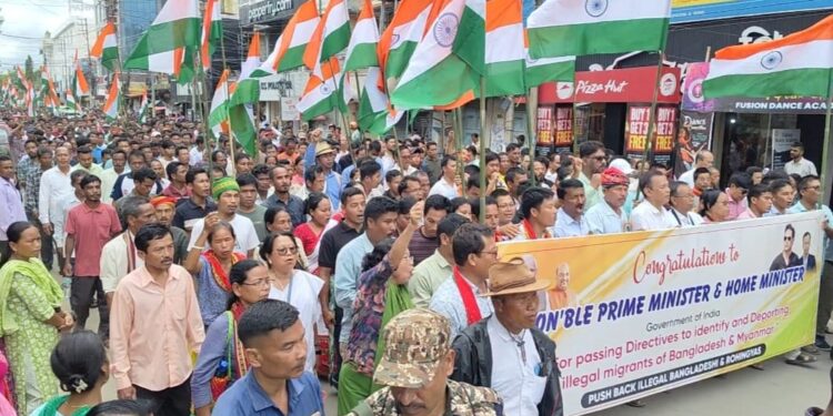 Tipra Motha Protests in Agartala Over Inaction on Illegal Immigration