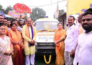 MP Rajib Bhattacharjee Donates Ambulance to Boost Local Healthcare in Pratapgarh