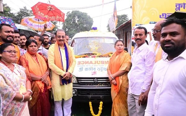 MP Rajib Bhattacharjee Donates Ambulance to Boost Local Healthcare in Pratapgarh