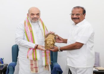 Tripura Governor Indra Sena Reddy Meets Union Home Minister Amit Shah in Delhi