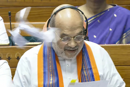 LS uproar: Oppn MPs hurl bills at Amit Shah; BJP terms it attack