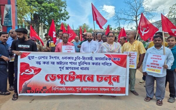 Agartala: CPI(M) Protests, Submits Deputation Over Crime & Drug Issues