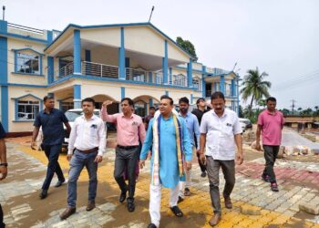 Tripura Higher Education Minister Inspects Nearly Complete SDM Office Building in Sonamura