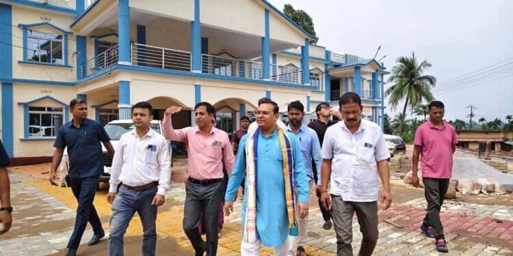Tripura Higher Education Minister Inspects Nearly Complete SDM Office Building in Sonamura