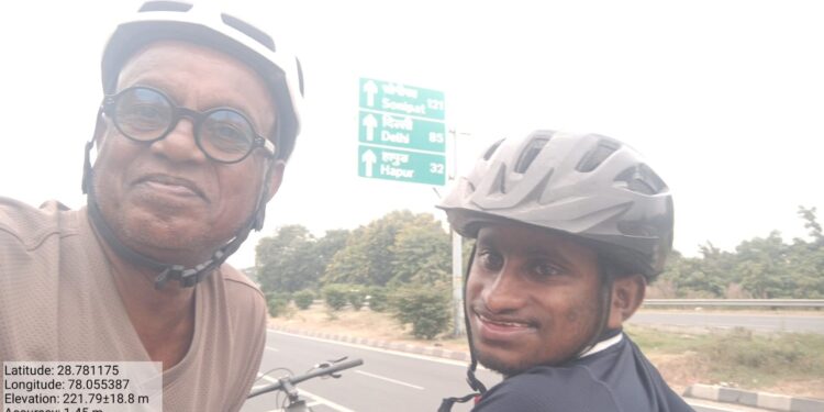 Agartala Father–Son Duo Completes Cycling Journey to Delhi
